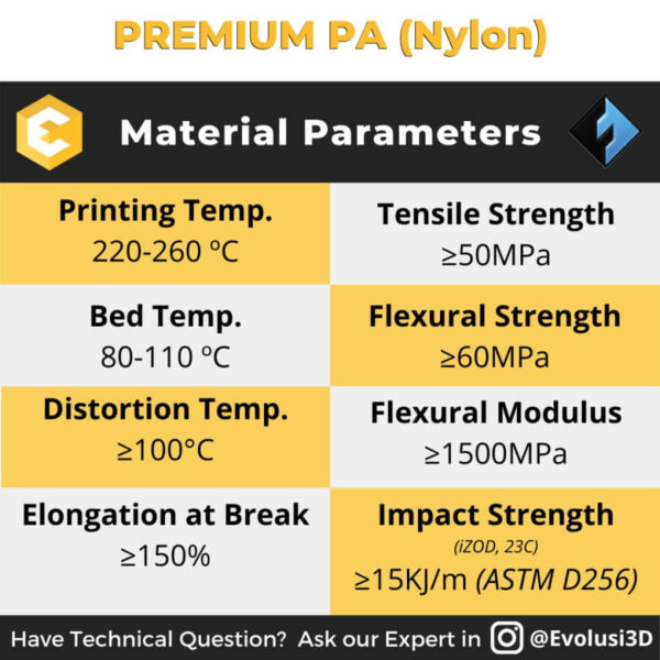 PA Nylon 1Kg 1.75mm Polyamide Natural