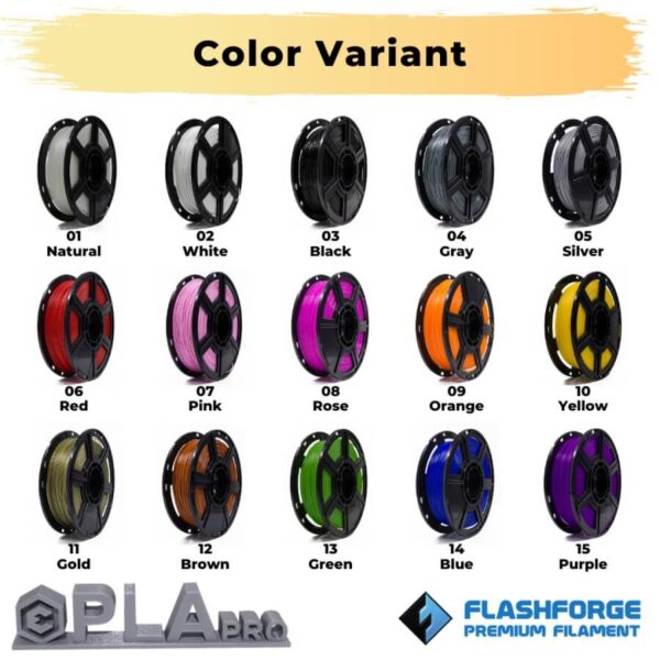 Color Variant PLA Pro Filament 1kg for any FDM