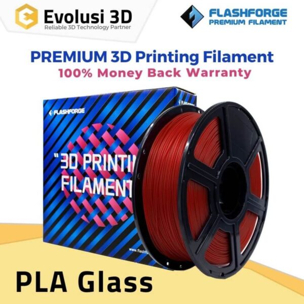 PLA Transparent 1Kg 1.75mm Glass Red