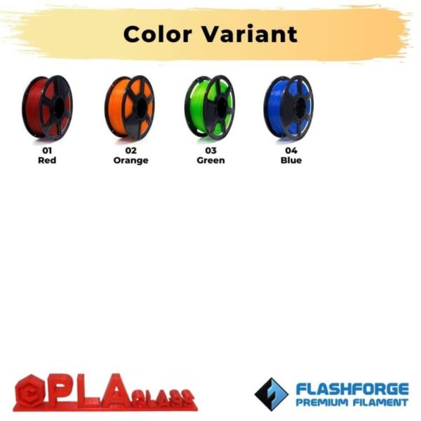 Color Variant PLA Transparent 1Kg 1.75mm Glass